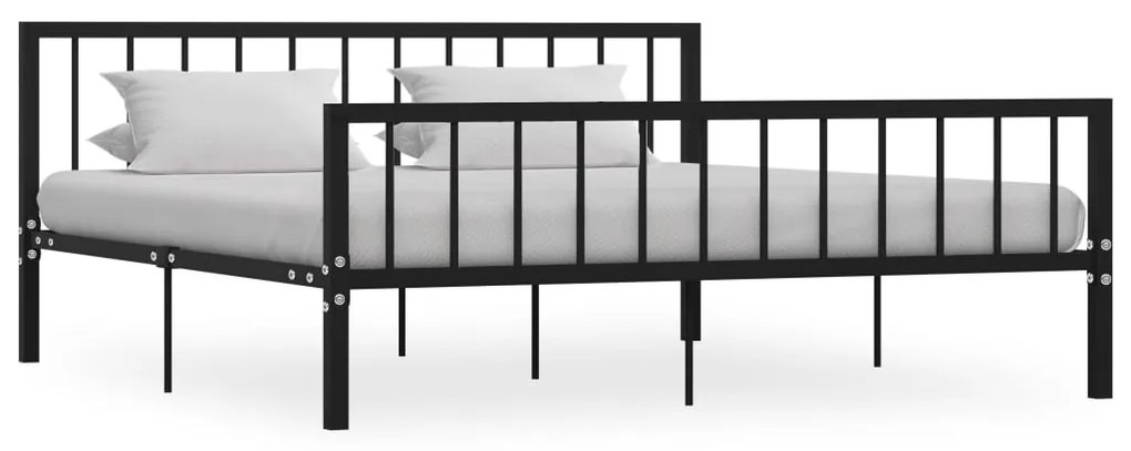 vidaXL Cadru de pat, negru, 180 x 200 cm, metal