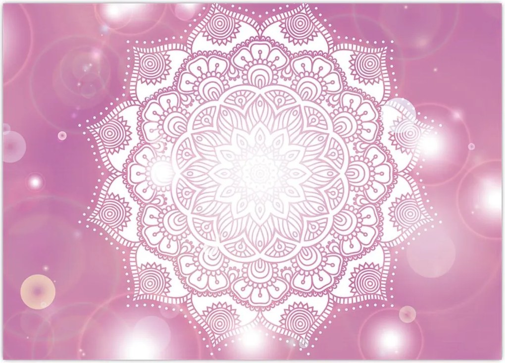 Tablou - Mandala pe fundal roz (70x50 cm)