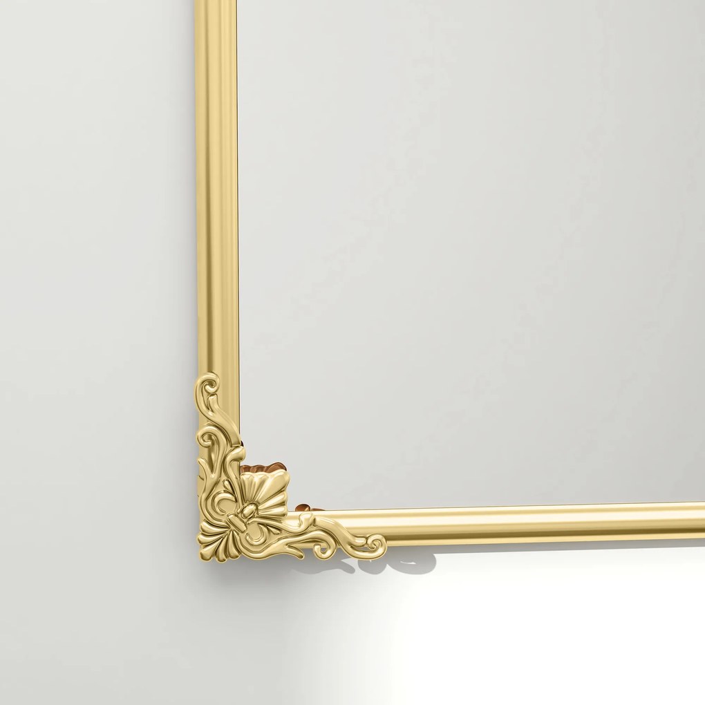 HOMCOM Oglindă de Perete, elegantă, 60x3x87cm, Auriu | Aosom Romania