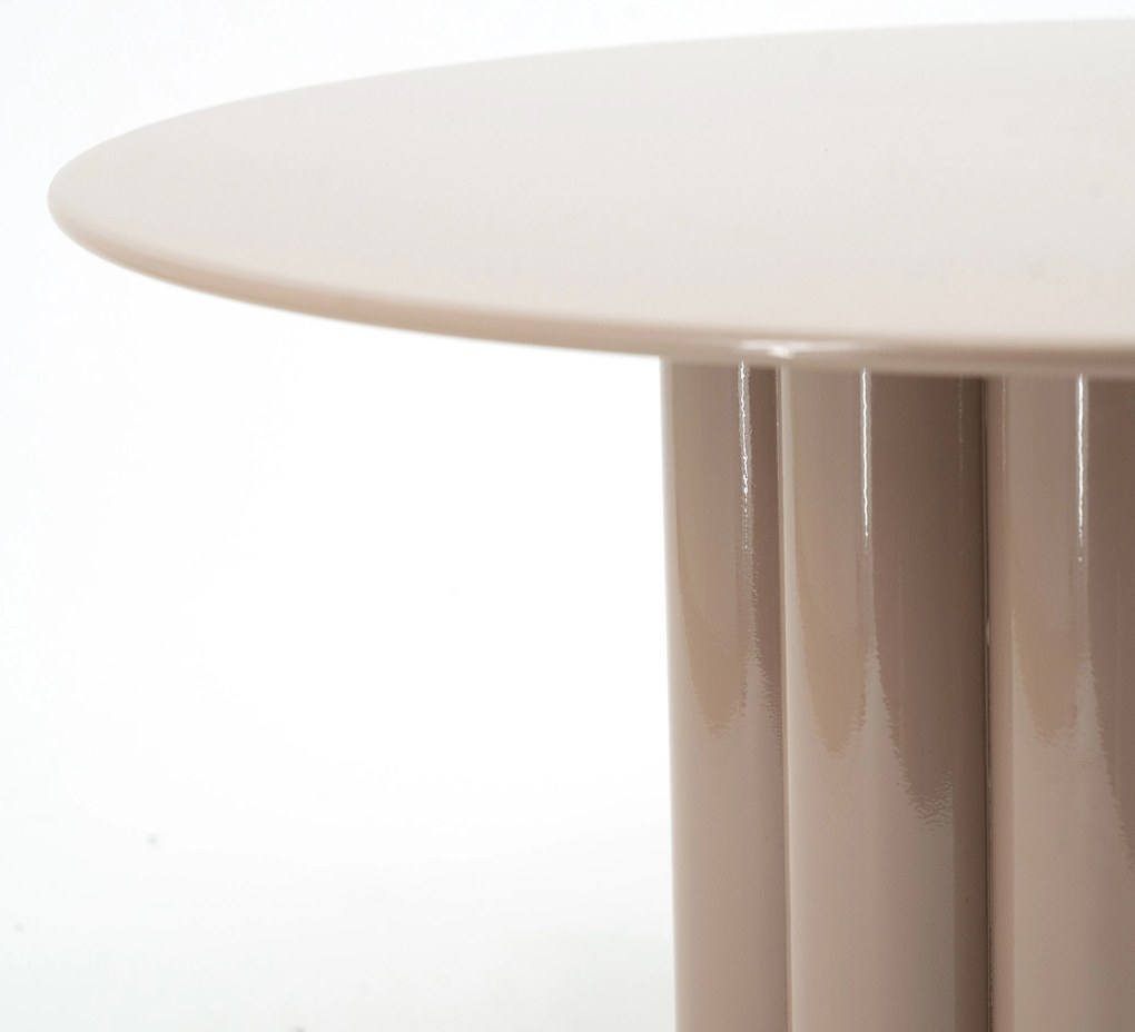 Masuta de cafea din metal Olympa roz 63x63x35,6 cm