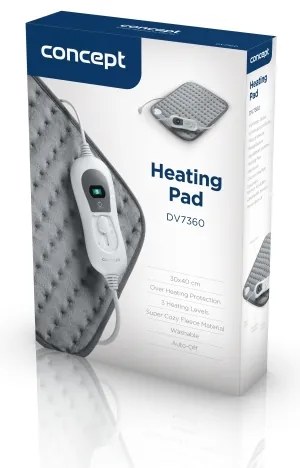 Concept DV7360 - Pătură electrică încălzitoare 100 W/230 V, 30 x 40 cm, gri