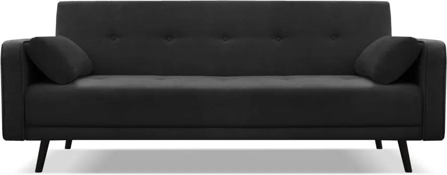 Canapea extensibilă Cosmopolitan design Bristol, negru, 212 cm