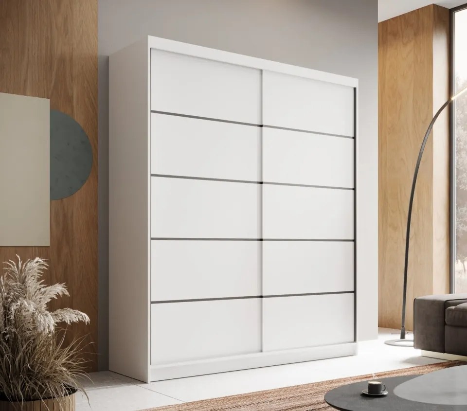 Dulap cu usi glisante, 180x58x215 cm, Hannah 180, ADRK Furniture (Culoare: Casmir / Casmir)