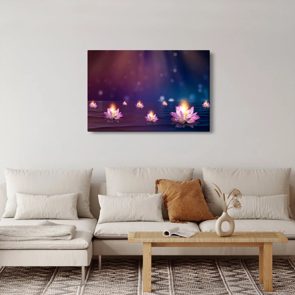 Tablou - Nuferi magici (90x60 cm)
