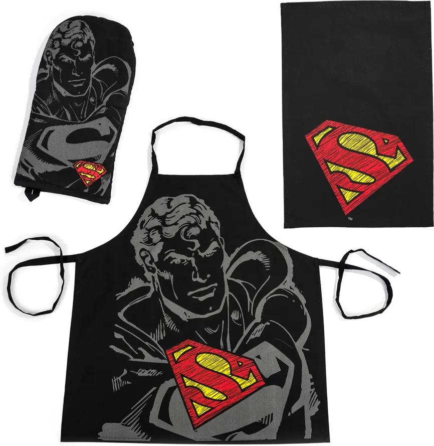 Set de bucătărie Superman, negru