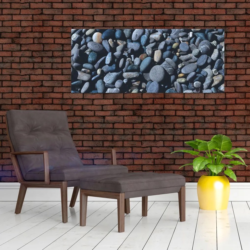 Tabloul cu pietre pe plajă (120x50 cm)