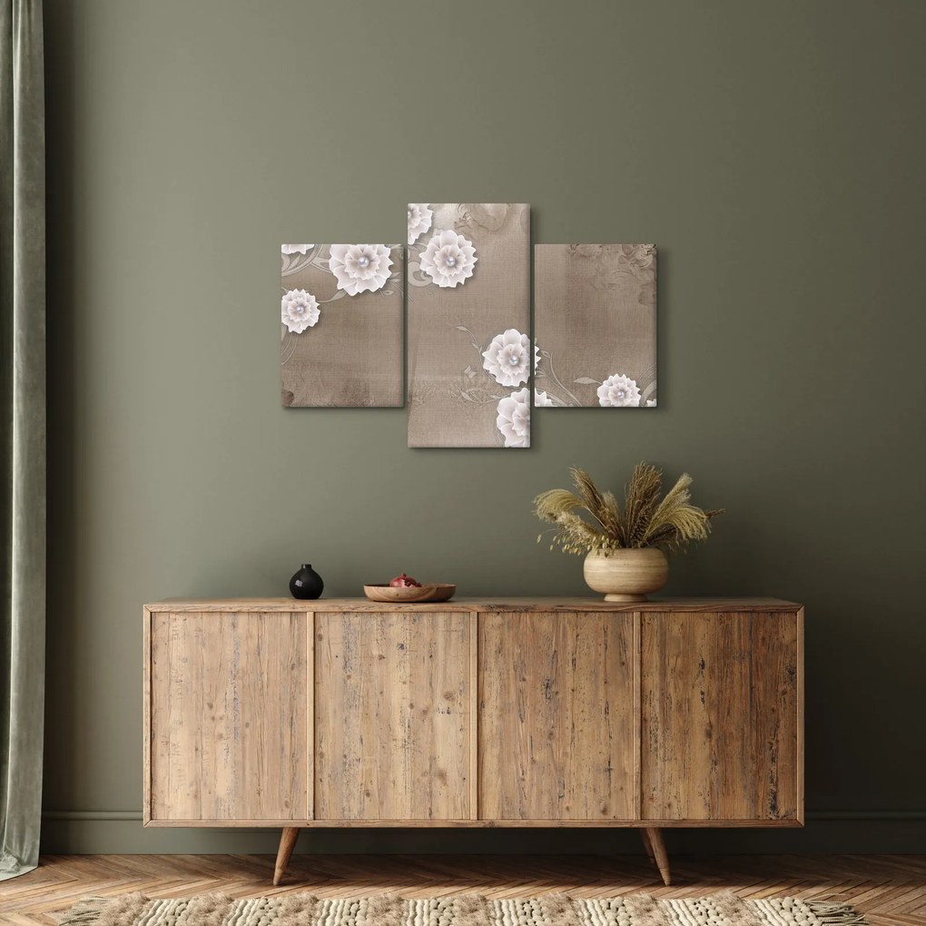 Tablou - Draperie cu flori (90x60 cm)