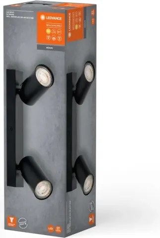 Ledvance - Aplica LED spot de perete OCTAGON 2xGU10/3,4W/230V 2700K neagră