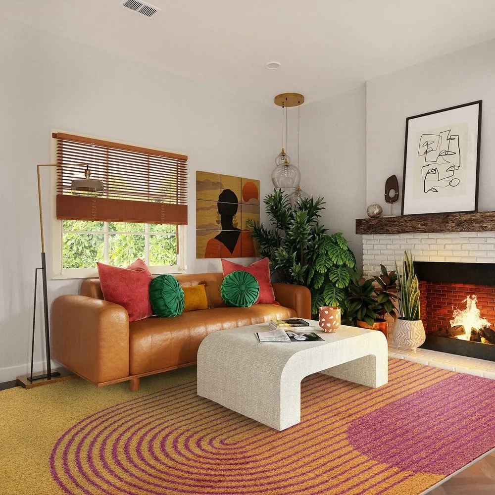 Covor galben-portocaliu 120x170 cm Muse Orange Retro – Asiatic Carpets