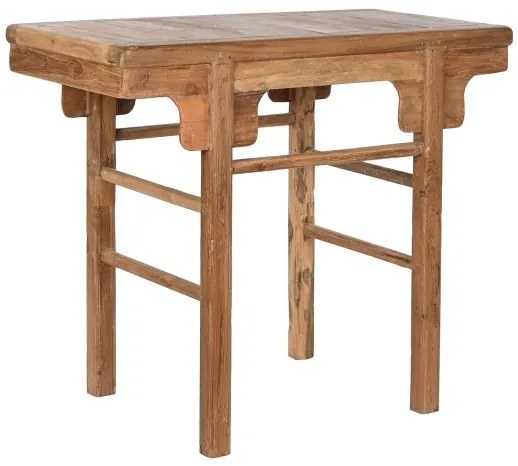 Consola, natur, din lemn de tec reciclat, Avana Small