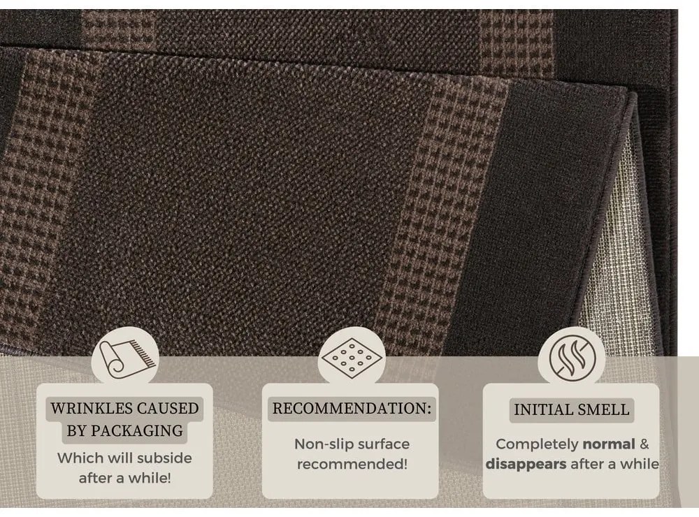 Covor tip traversă Hanse Home Basic, 80x300 cm, maro