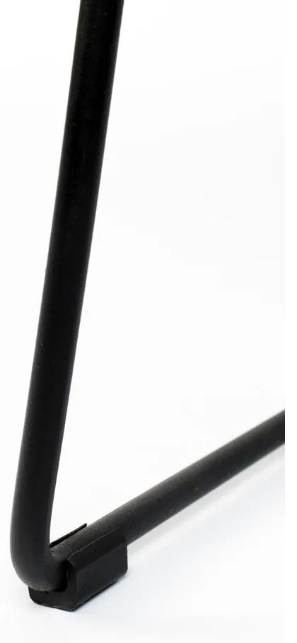 Scaun de bar negru din lemn de tec (înălțime șezut 76 cm) Tangle – White Label