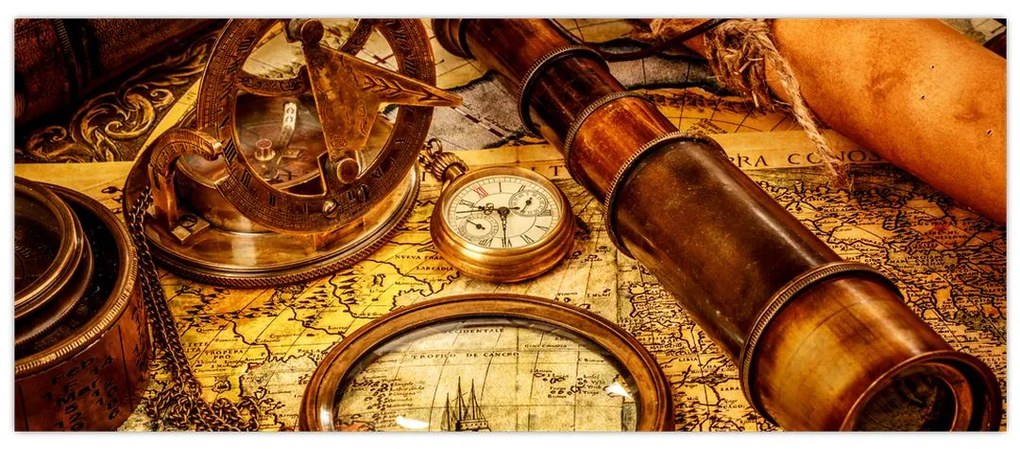Tablou - uneltele itorice ale marinarior (120x50 cm)
