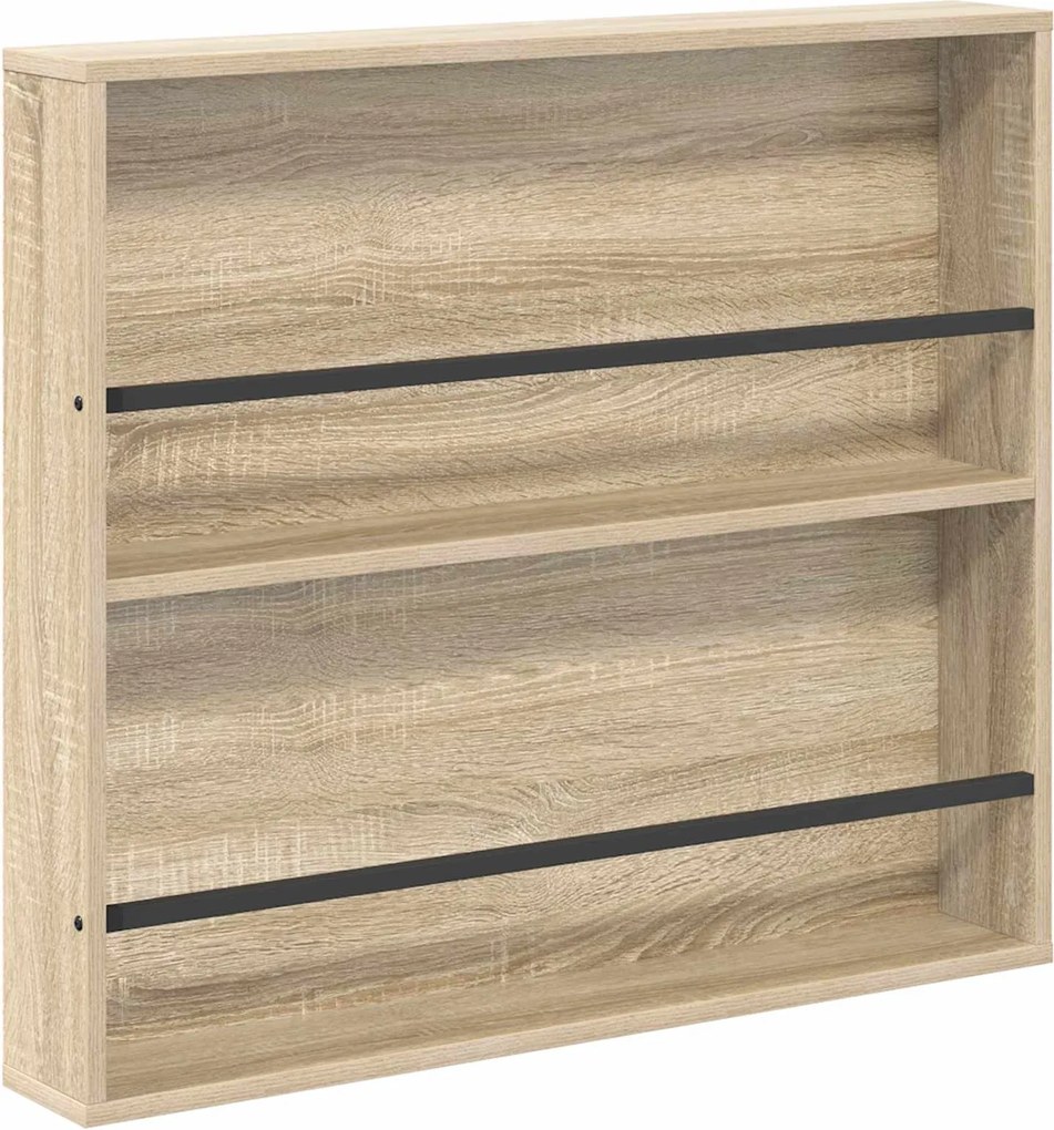 vidaXL Raft pentru reviste Stejar Sonoma 80 x 12 x 70 cm Lemn compozit