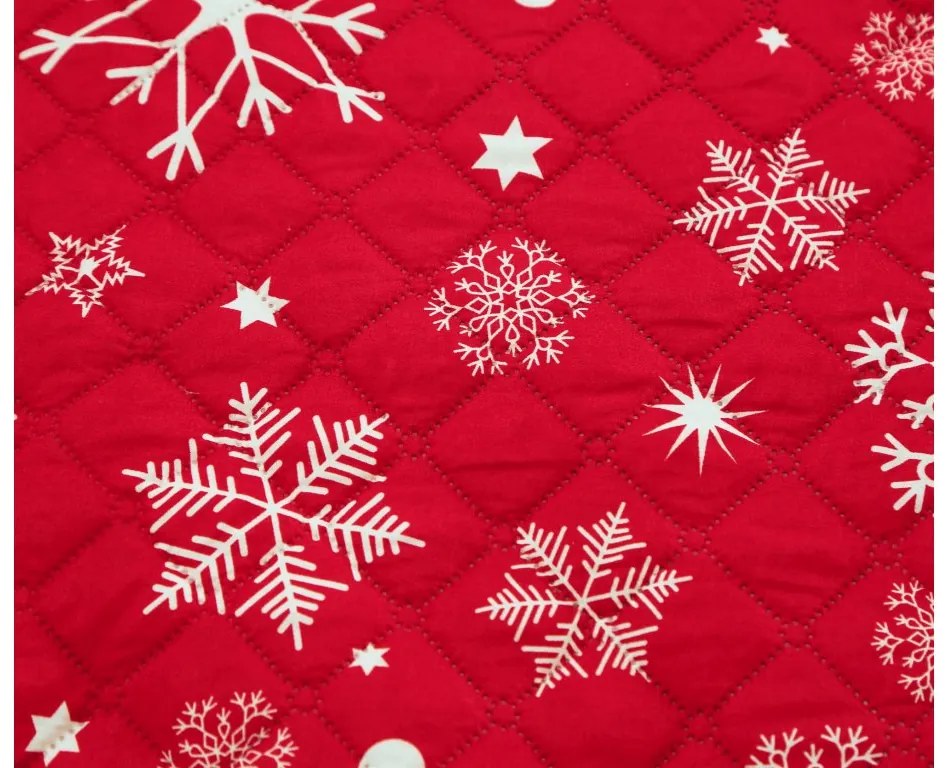 Cuvertura de pat cu model SNOWFALL, rosu Dimensiune: 220 x 240 cm