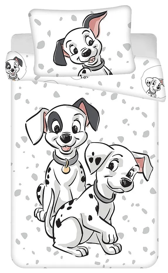 Disney 101 Dalmațieni Set de lenjerie pentru copii 100×135cm, 40×60 cm