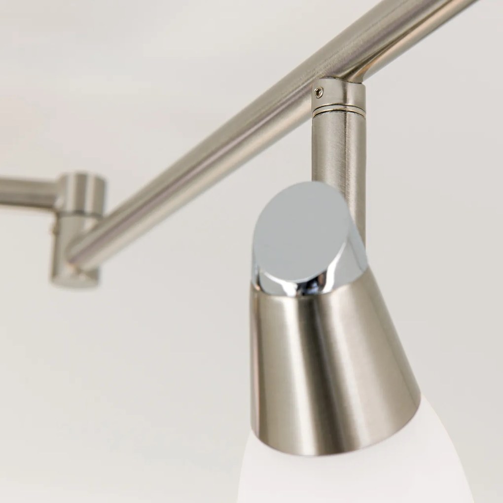 Lustra reglabila cu 6 spoturi directionabile Max crom satin