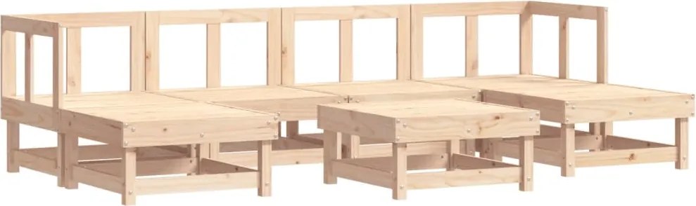 vidaXL Set mobilier de grădină, 7 piese, lemn masiv de pin