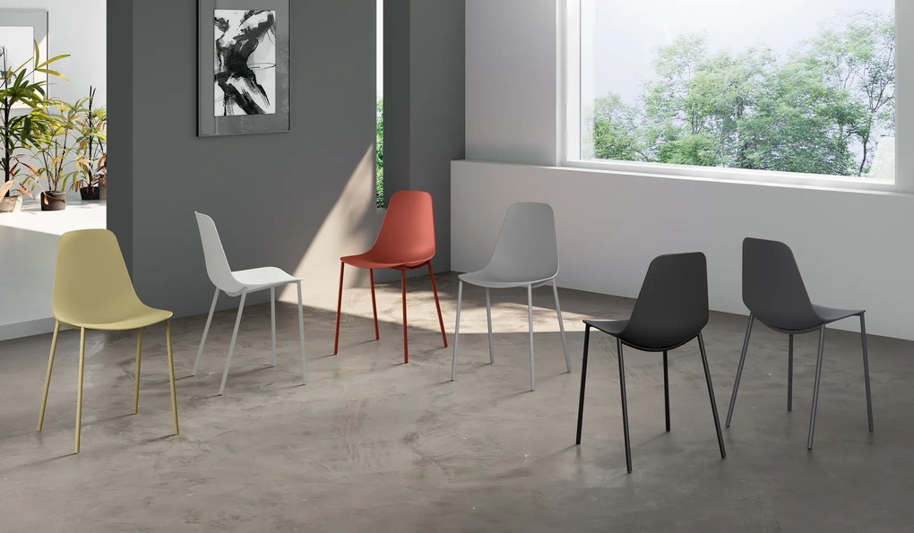 STONES SCAUN DIN POLIPROPILENĂ 49cm X 48.5cm H. 88cm | Aosom Romania