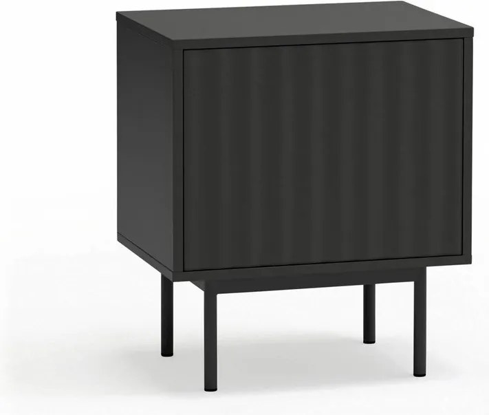 Noptieră neagră cu aspect mat Sierra – Teulat