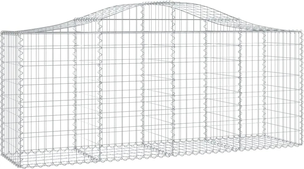 vidaXL Coș gabion arcuit 200x50x80/100 cm fier galvanizat