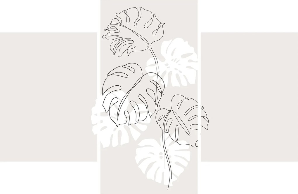 Tablou - Linia de artă monstera N⁰3 (90x60 cm)