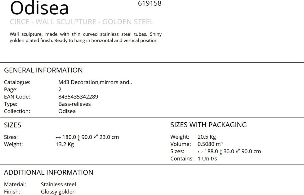 Decoratiune de perete XXL design lux Drako