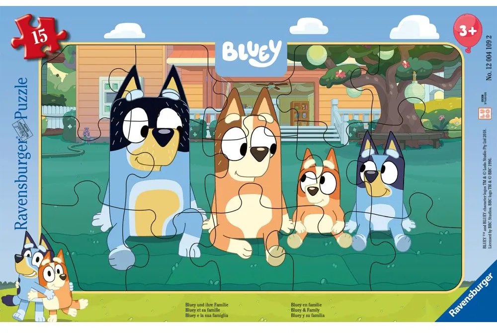 PUZZLE TIP RAMA BLUEY 15 PIESE - RAVENSBURGER (RVSPC04109)