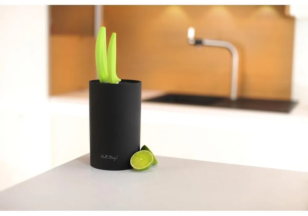 Suport pentru cuțite Vialli Design Universal, negru