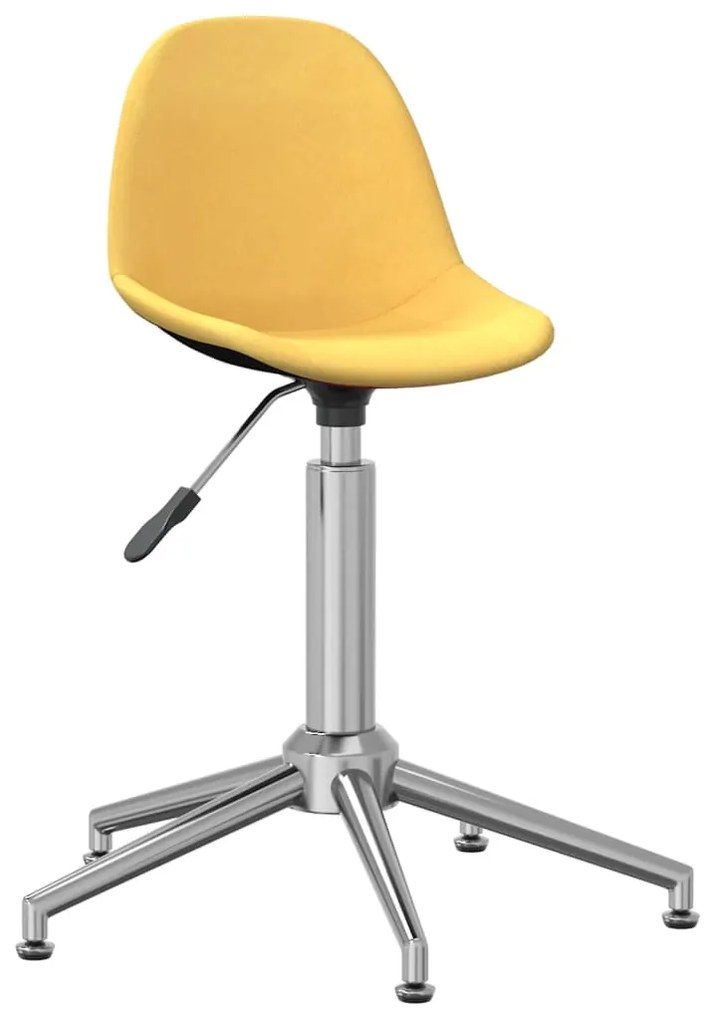 3086040 vidaXL Scaun de bucătărie pivotant, galben muștar, textil