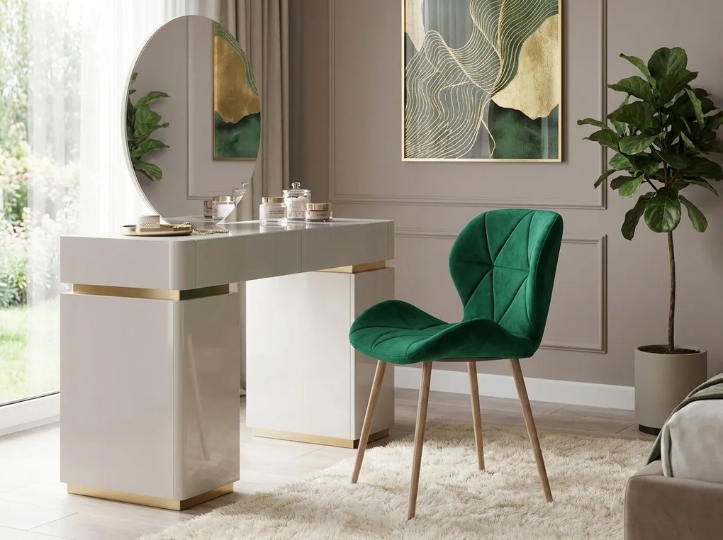 Scaun de dining MANGO VELVET, verde