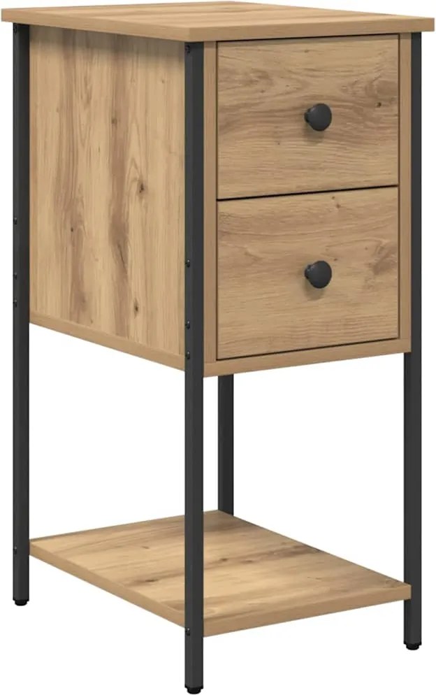 vidaXL Dulap de noapte stejar artizanal 32 x 42 x 70 cm Lemn compozit