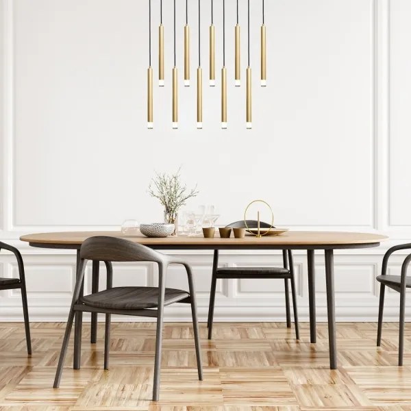 Lustră pe cablu Rabalux 72365 RAMIRA 10xG9/5W/230V auriu