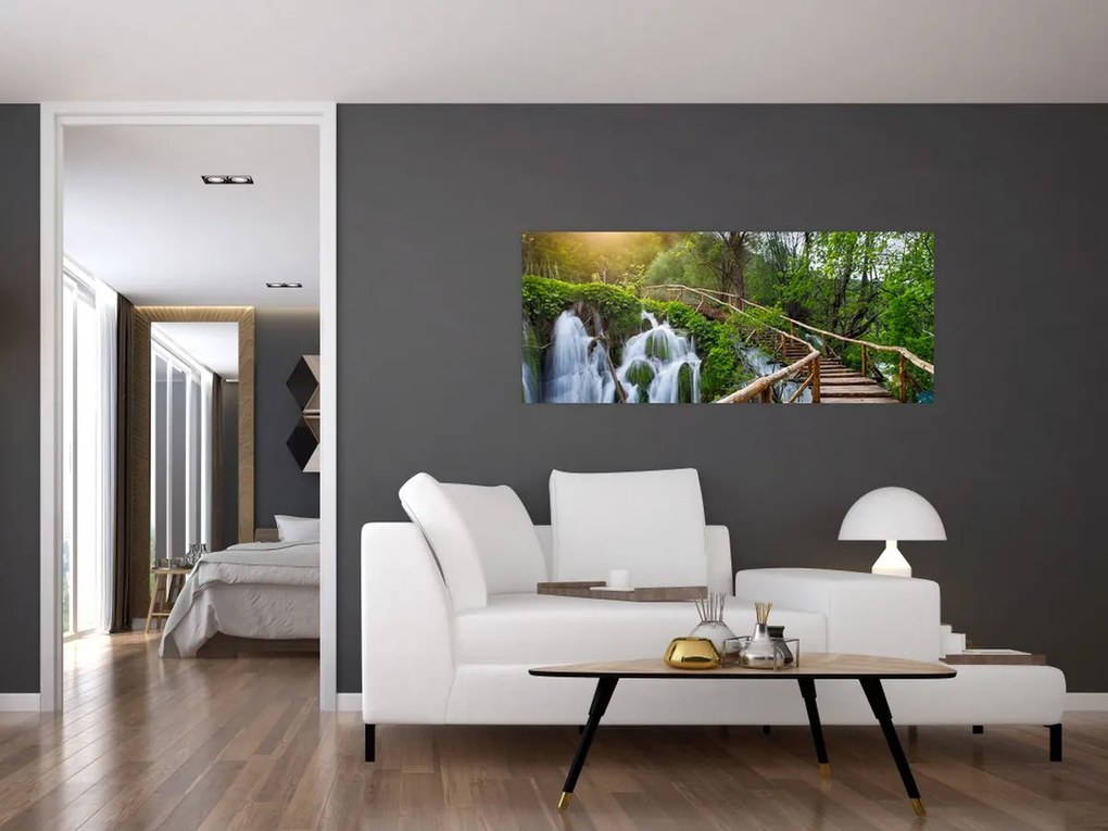 Tablou - Lacurile Plitvice (120x50 cm)