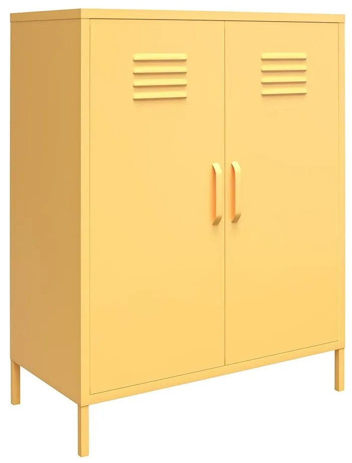 Dulap metalic galben Novogratz Cache, 80 x 102 cm