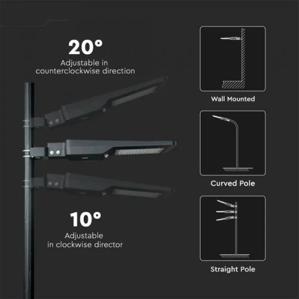 Lampă stradală solară LED cu senzor, 40W, 9,6V, IP65, 4000K + telecomandă