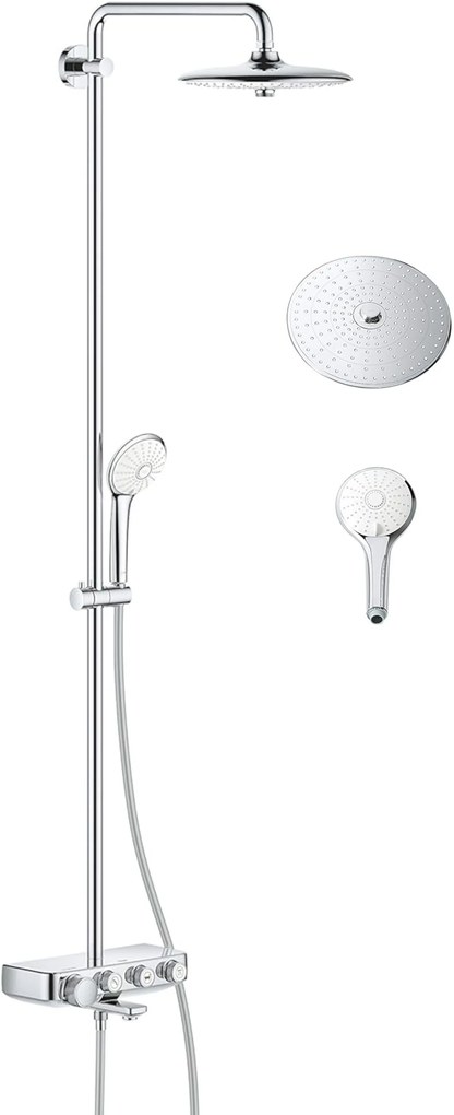 Grohe Euphoria set de duș perete cu termostat cu duș de ploaie StarLight Chrome 26510000