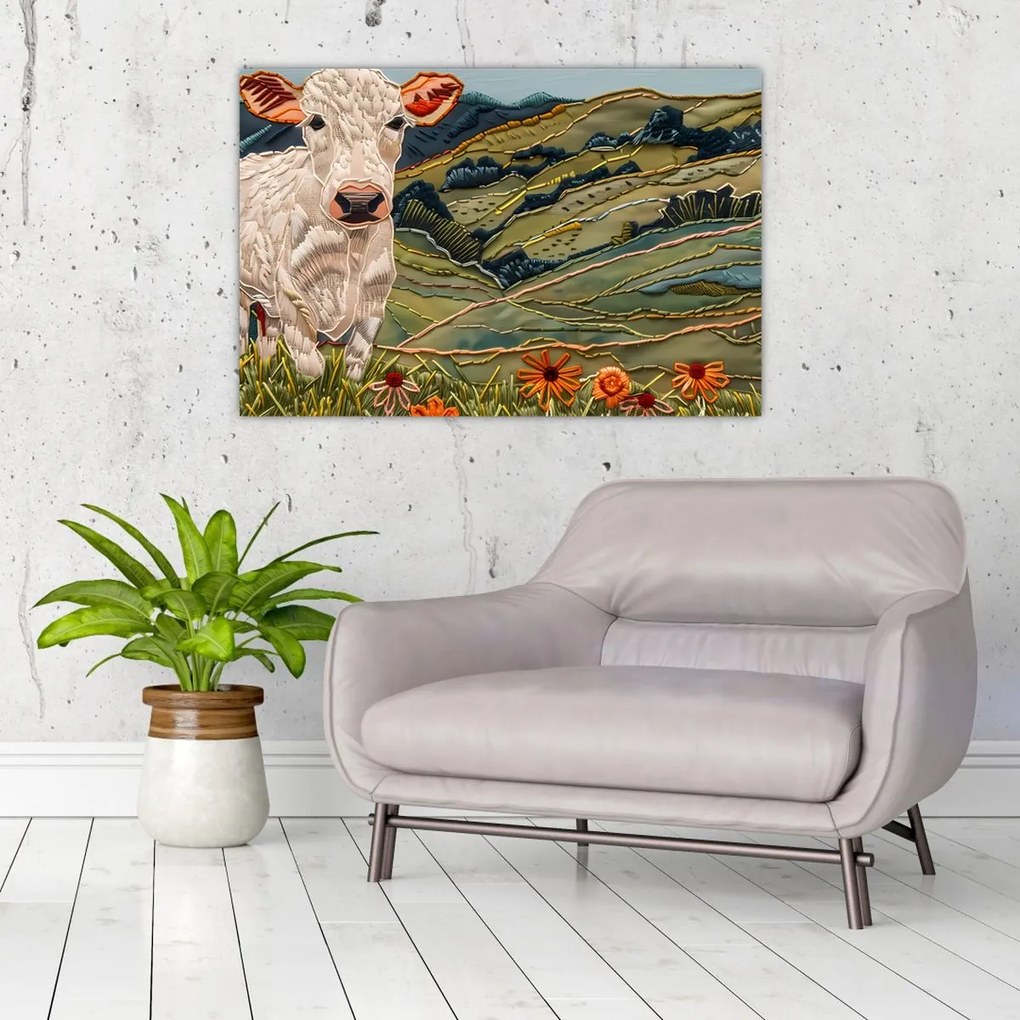 Tablou - Imitație de motiv tricotat (90x60 cm)