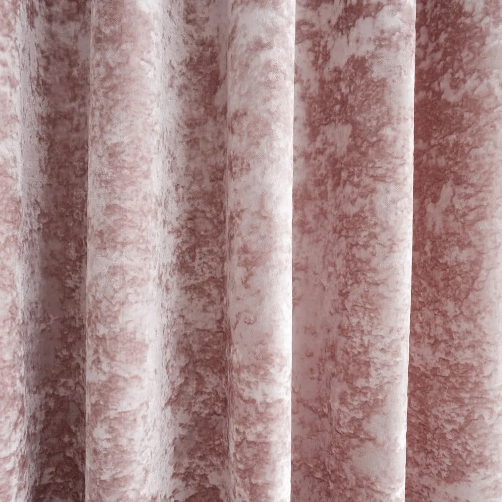 Draperii roz 2 buc. 168x183 cm Crushed Velvet – Catherine Lansfield