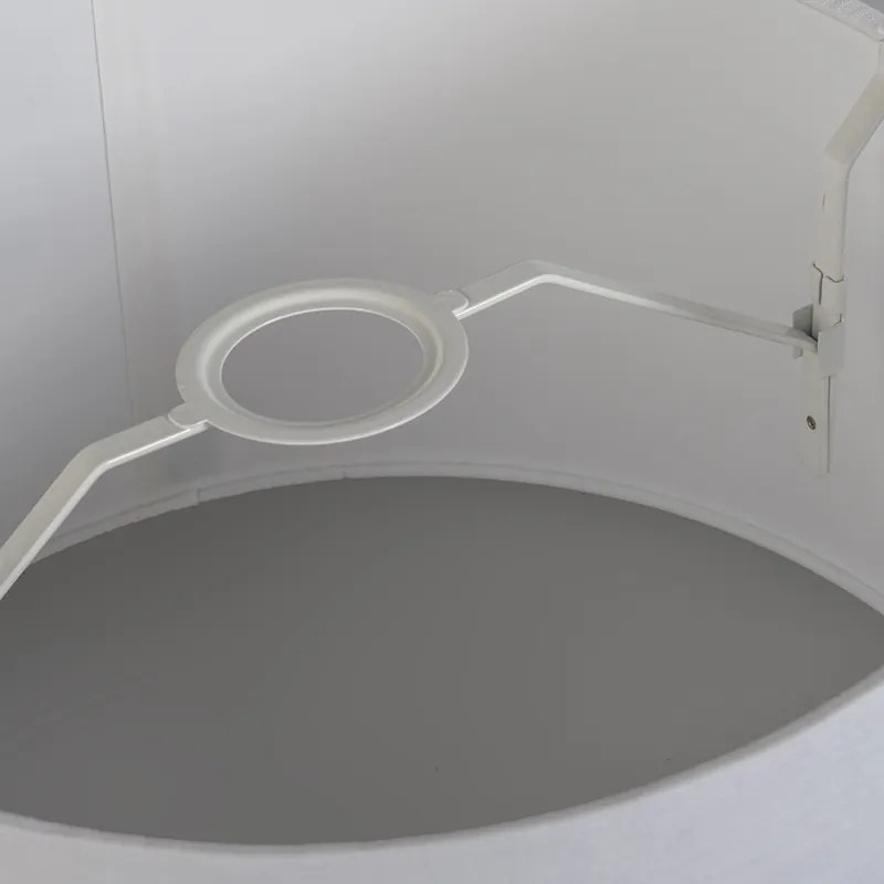 Abajur din in culoarea taupe, rotund, înclinat 35/30/18