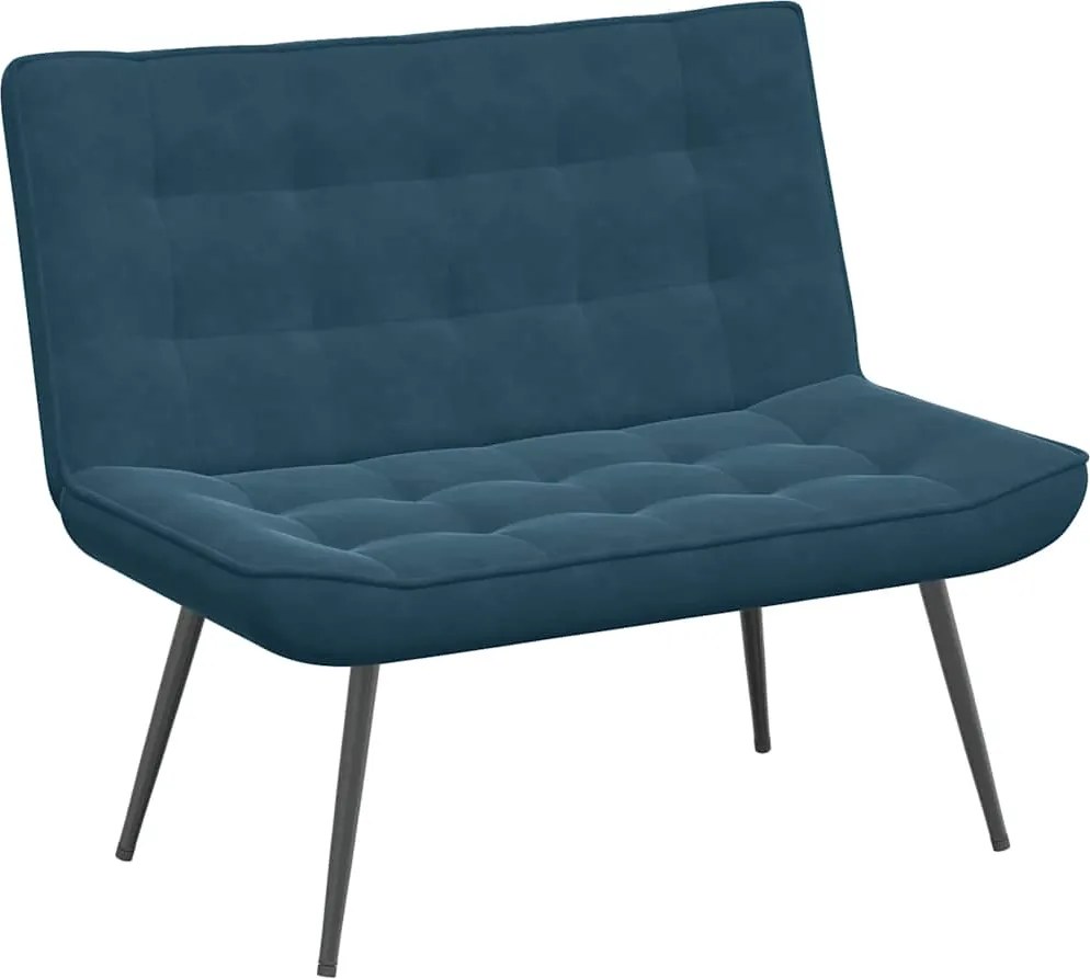 vidaXL Bancă albastră 110x74x84 cm catifea