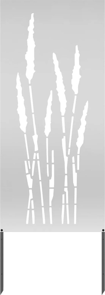 vidaXL Ecran de intimitate pentru grădină Floral Argintiu 50 x 140 cm