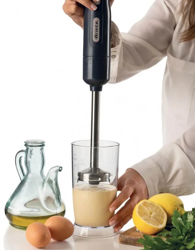 Set mixer, blender, tocator 3in1 Ariete BREAKFAST 0601/10, 700W, 500 ml, 2 viteze, Functie anti-stropire, Gri inchis