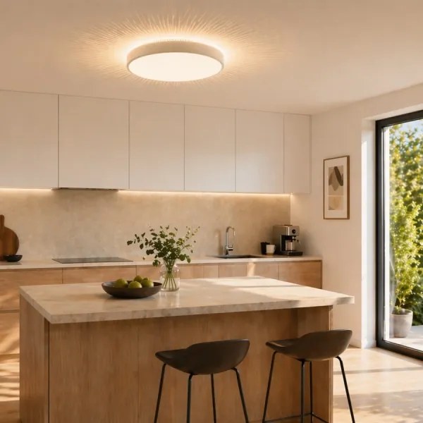 Brilliant - Plafonieră LED SOLISTRA LED/18W/230V diam. 34,5 cm albă