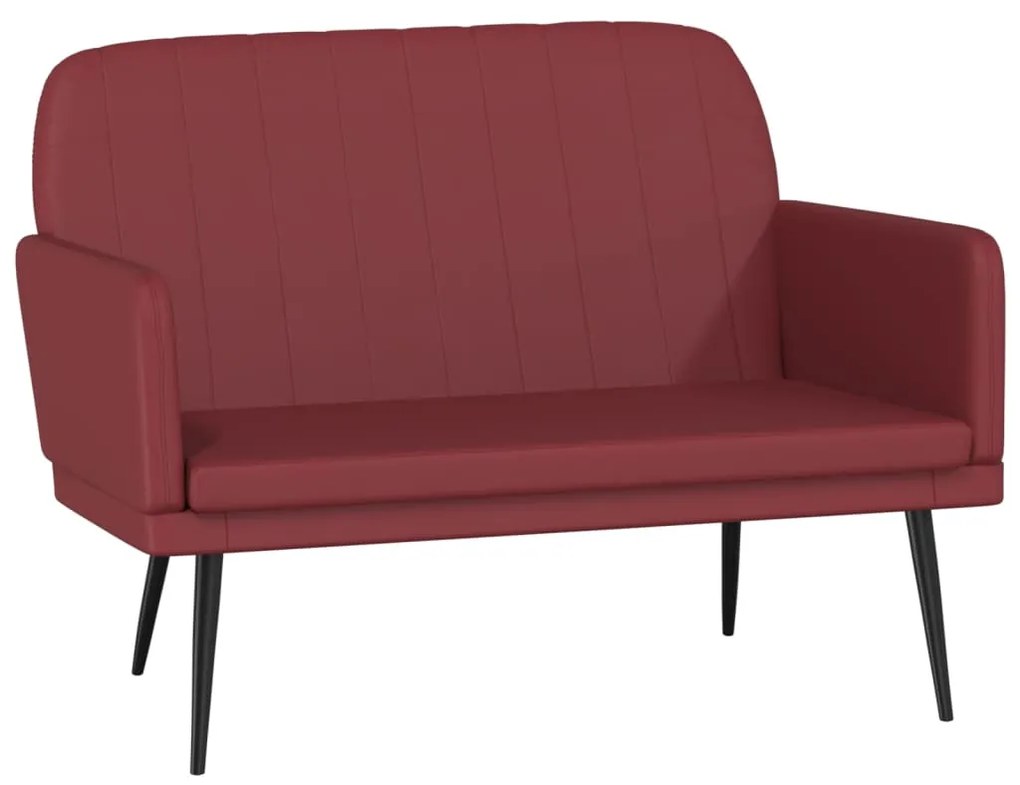 351402 vidaXL Bancă, roșu vin, 107x80x81 cm, piele ecologică