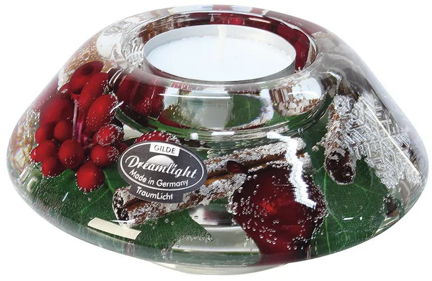 Suport lumanare pastila DREAM-crown, sticla, 11x5 cm