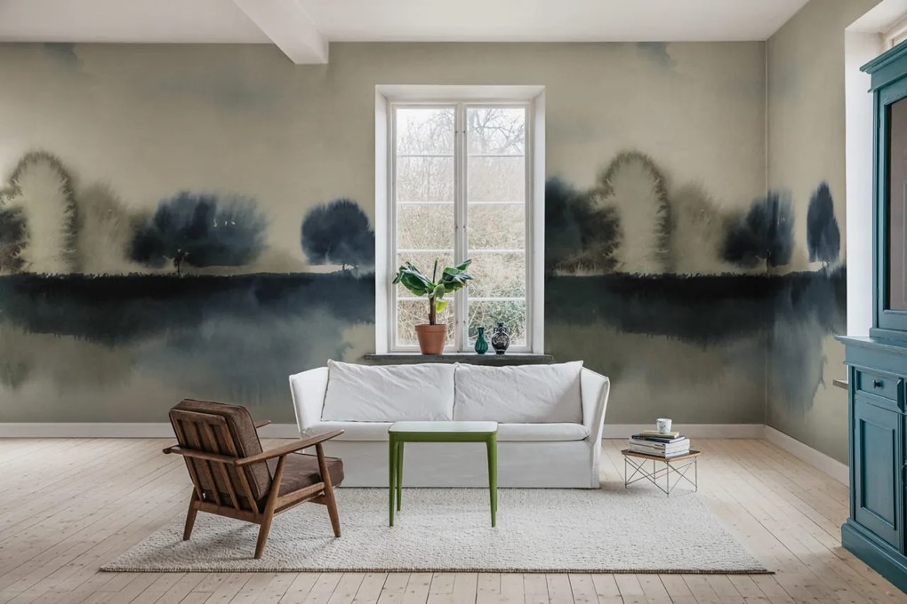 Fototapet, Stormy Forest, Blue, Rebel Walls