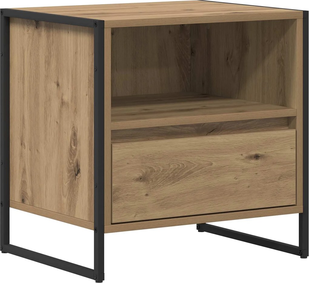 vidaXL Noptieră Stejar artizanal 50 x 39,5 x 50 cm Lemn compozit