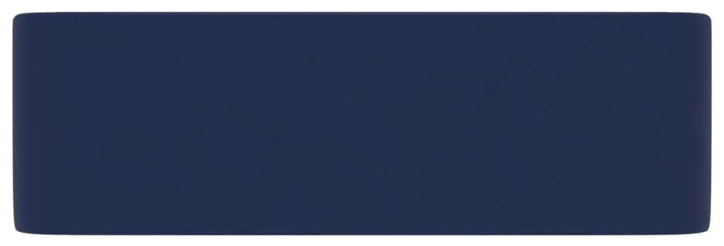 Chiuveta de baie lux, albasru inchis mat, 41x30x12 cm, ceramica matte dark blue