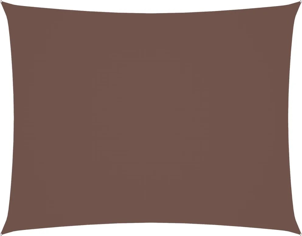 vidaXL Pânză parasolar, maro, 5x6 m, țesătură oxford, dreptunghiular
